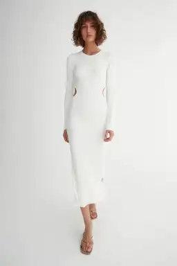 Hansen and Gretel Macy Dress in Bone White Size S/AU 8 for rent on The Volte - image 1