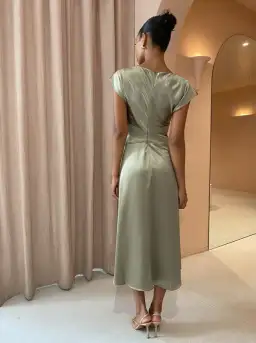 Acler Plympton Dress Moss Green Size 6 for rent on The Volte - image 2