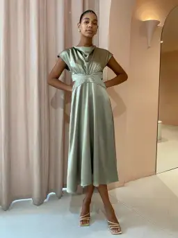 Acler Plympton Dress Moss Green Size 6 for rent on The Volte - image 1