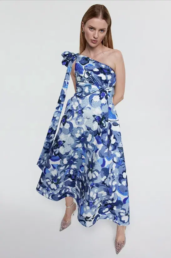 Rachel Gilbert Emiliano Dress Blue Print 0 / AU 6 - Image 1