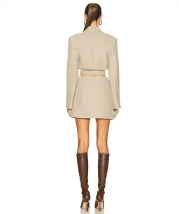 Jacquemus La Robe Bari Blazer Mini Dress Beige Size AU 8