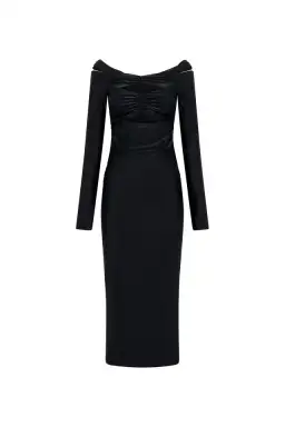Camilla and Marc Berkley Off-shoulder Dress In Black Size AU 10