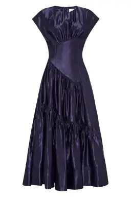Aje Serendipity Reflection Midi Dress Midnight Navy Size AU 14 for rent on The Volte - image 4