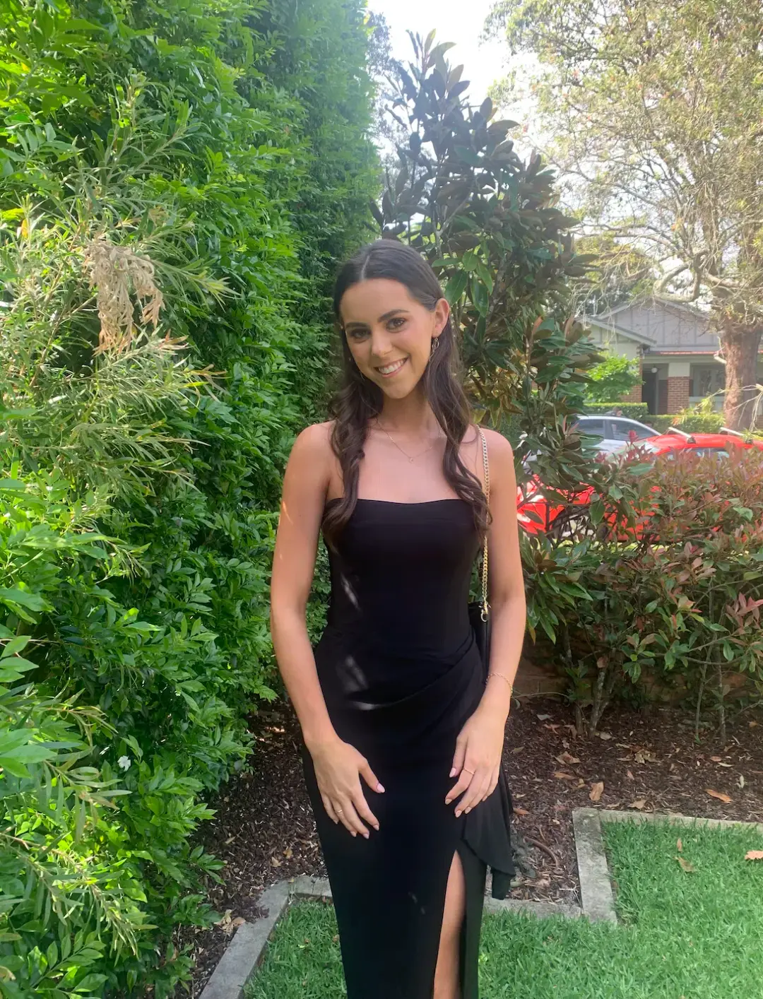 Manning Cartell Asymmetrical Games Strapless Gown Black Size AU 6 for rent on The Volte - main image