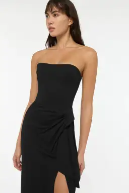 Manning Cartell Asymmetrical Games Strapless Gown Black Size AU 6 for rent on The Volte - image 2
