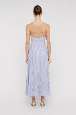 Scanlan Theodore Strappy Gingham Dress Mauve Size XS/Au 6 for rent on The Volte - image 2