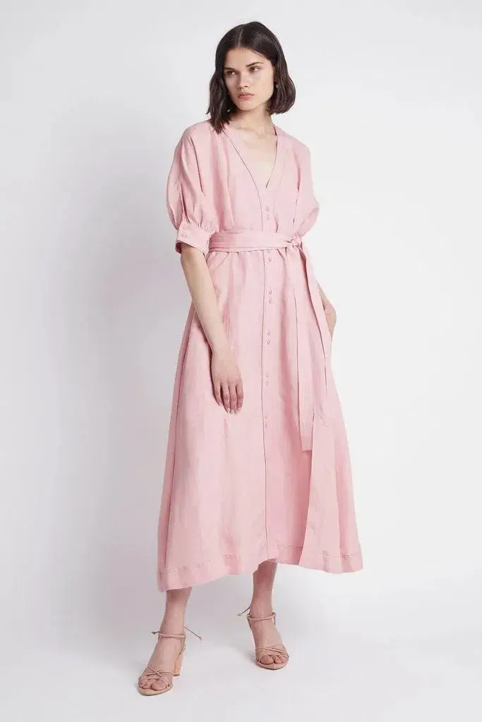 Aje Ennoble Dress Pink Size L/Au 14 for rent on The Volte - main image