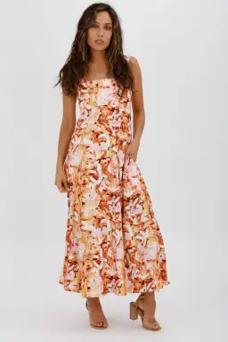 Acler Withington Dress Midi Blush Print Size 8 for rent on The Volte - image 3