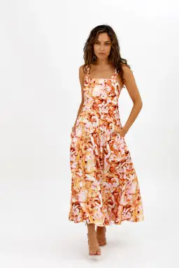 Acler Withington Dress Midi Blush Print Size 8 for rent on The Volte - image 13