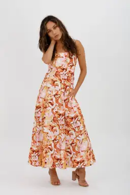 Acler Withington Dress Midi Blush Print Size 8 for rent on The Volte - image 2