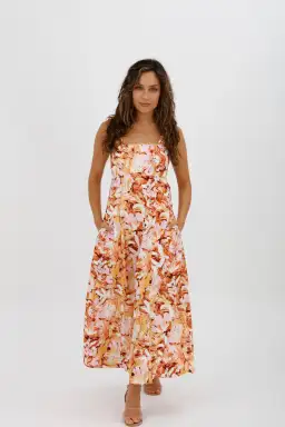 Acler Withington Dress Midi Blush Print Size 8 for rent on The Volte - image 14