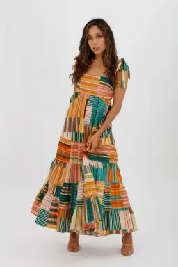 Alemais Sloane Tiered Midi Dress Multi Size 10 for rent on The Volte - image 4