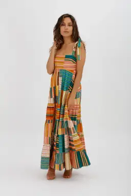 Alemais Sloane Tiered Midi Dress Multi Size 10 for rent on The Volte - image 6
