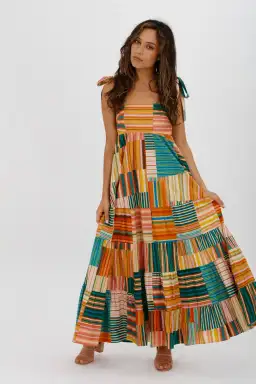 Alemais Sloane Tiered Midi Dress Multi Size 10 for rent on The Volte - image 5