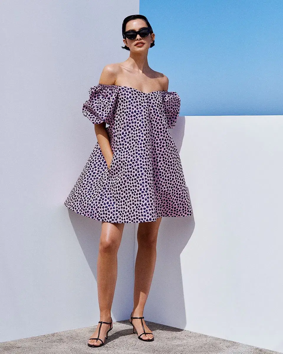 Scanlan Theodore Floral Trapeze Dress – Pink/Print (Size 8) for rent on The Volte - main image