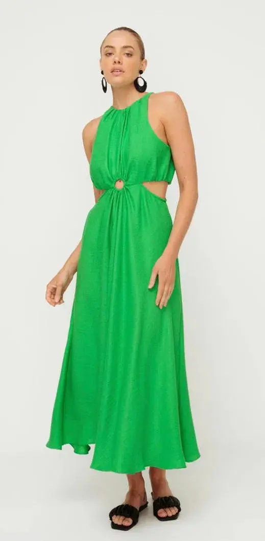Sheike Gallery Maxi Dress Green Size AU 6 for rent on The Volte - main image