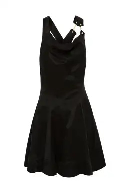 Aje Liberty Asymmetric Mini Dress Black Size AU 6 for rent on The Volte - image 3