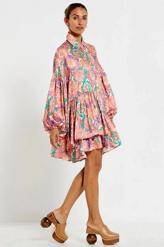 Bohemian Traders Winter Genoa Mini in Peony Floral Size AU 18 for rent on The Volte - main image