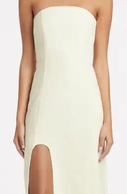 Sir The Label Marco Structured Midi Dress In Lemon Yellow Size 1 / AU 8 for rent on The Volte - image 4