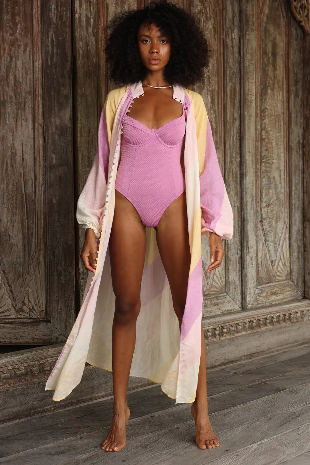 Tigerlily Kaleho Lorena Shirt Dress Popsicle Stripe Multi Size AU 8 for rent on The Volte - main image