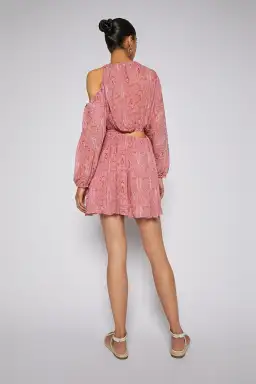 Scanlan Theodore Paisley Print Drawcord Mini Pink Size AU 8 for rent on The Volte - image 2