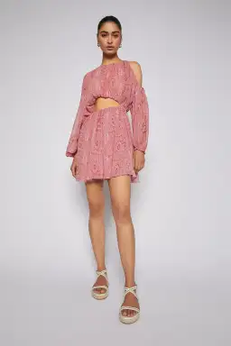 Scanlan Theodore Paisley Print Drawcord Mini Pink Size AU 8 for rent on The Volte - image 7