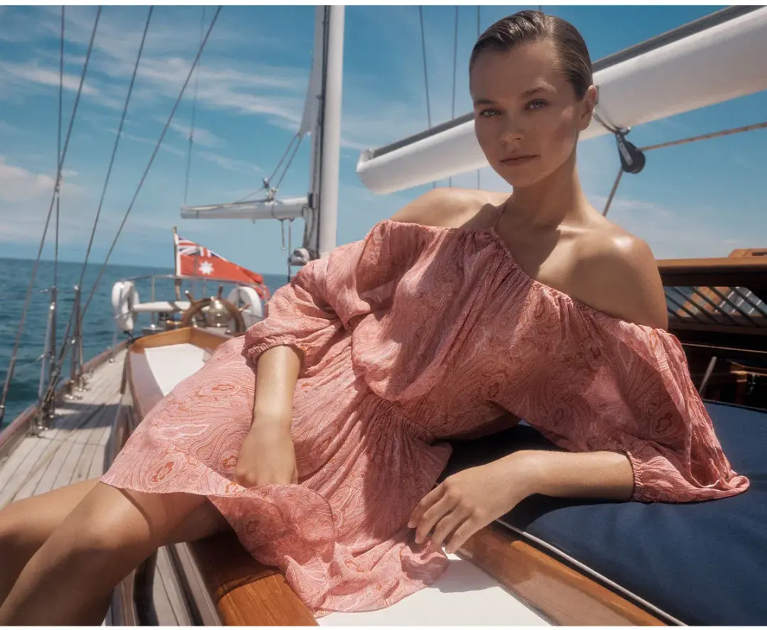 Scanlan Theodore Paisley Print Drawcord Mini Pink Size AU 8 for rent on The Volte - main image