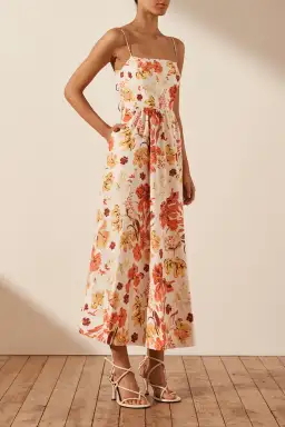 Shona Joy Kalani Low Back Midi Dress Multi Size AU 6 for rent on The Volte - image 2