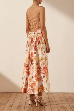 Shona Joy Kalani Low Back Midi Dress Multi Size AU 6 for rent on The Volte - image 3