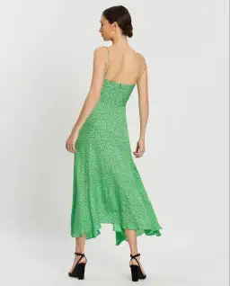 Bec & Bridge Neve Midi Dress Green Size AU 6