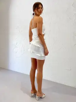 By Nicola Halo Mini Dress In White Size AU 8 for rent on The Volte - image 3