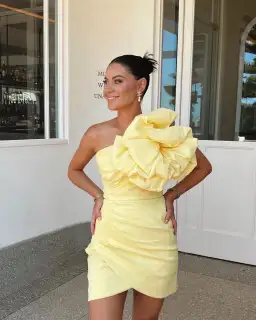 Rachel Gilbert Evana Mini In Yellow Size AU 8