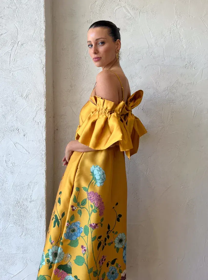 Alemais Dana Midi Dress Marigold Size AU 10 - Image 4