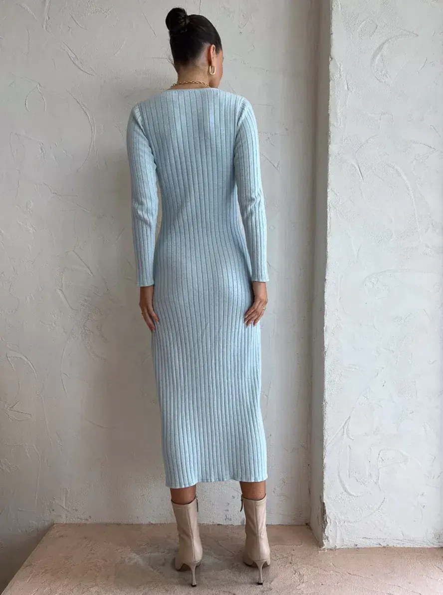 By Nicola Astrology Knit Midi Ice Blue Size 12 for rent on The Volte - main image