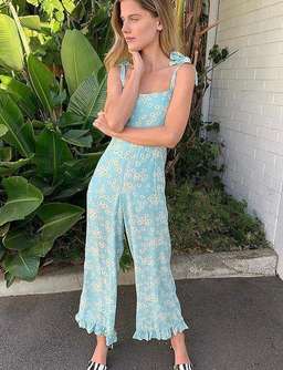Faithfull the Brand Frankie Jumpsuit Zhoe Floral Print Size XS for rent on The Volte - image 4