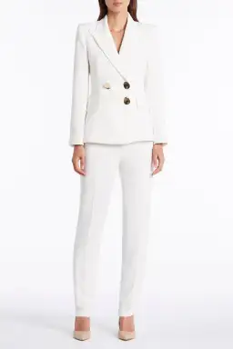 Carla Zampatti Long Line Jacket and Pants White Size 10 for rent on The Volte - image 1