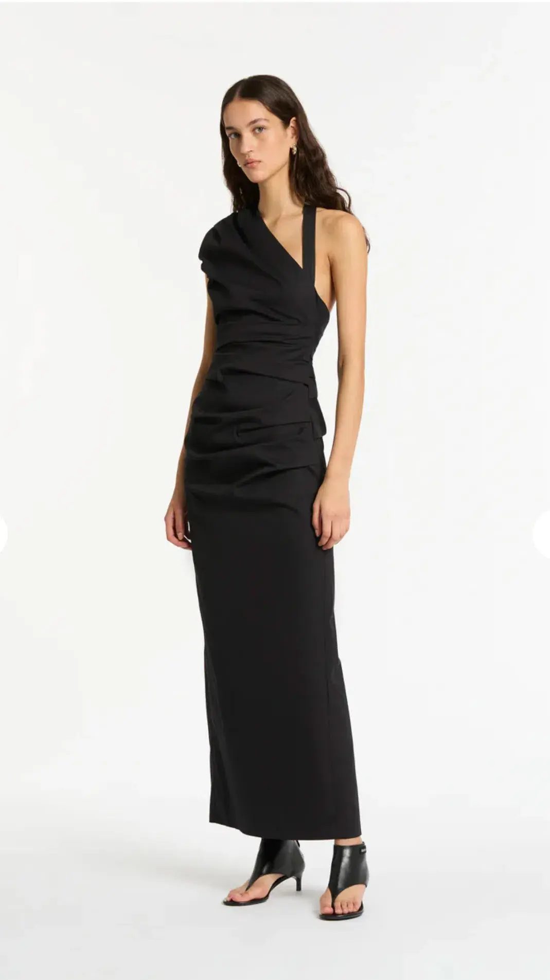 Sir the Label Giacomo Gathered Gown in Black Size 10 for rent on The Volte - main image