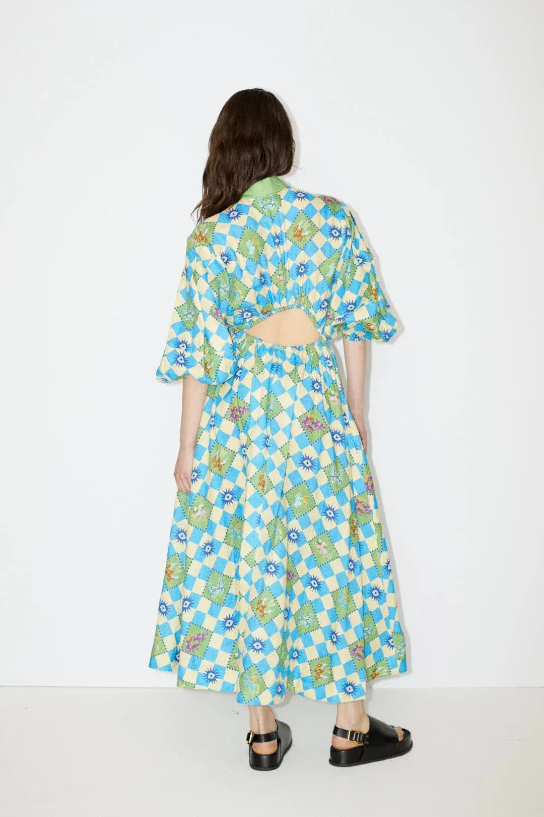 Alemais Lou Twist Front Shirtdress Print - Size 12 for rent on The Volte - main image