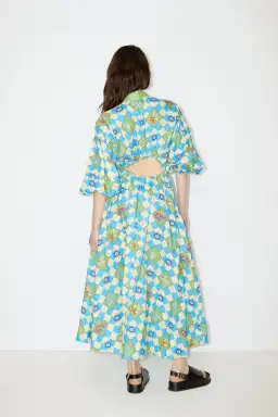 Alemais Lou Twist Front Shirtdress Print - Size 12 for rent on The Volte - image 2