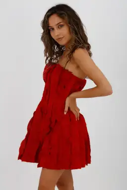 AJE Hybrid Sleeveless Mini Dress Scarlet Red Size 10 for rent on The Volte - image 14