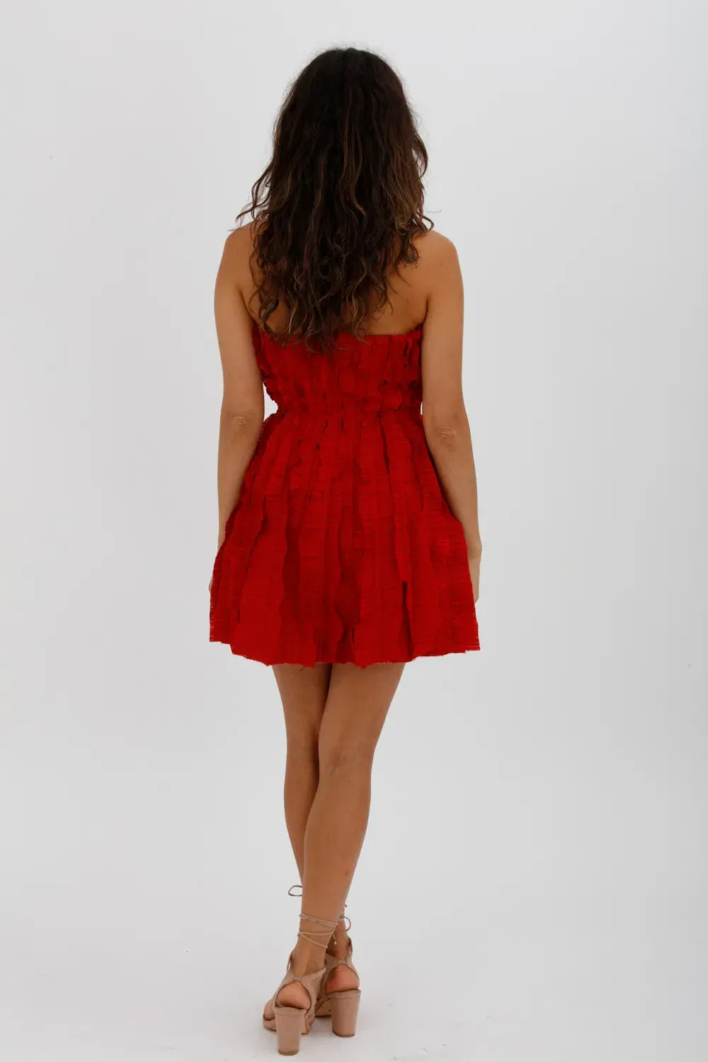 AJE Hybrid Sleeveless Mini Dress Scarlet Red Size 10 for rent on The Volte - main image