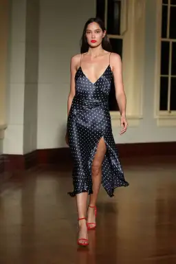 Bec And Bridge Bonjour Midi Dress Blue/Polka Dot Size 6