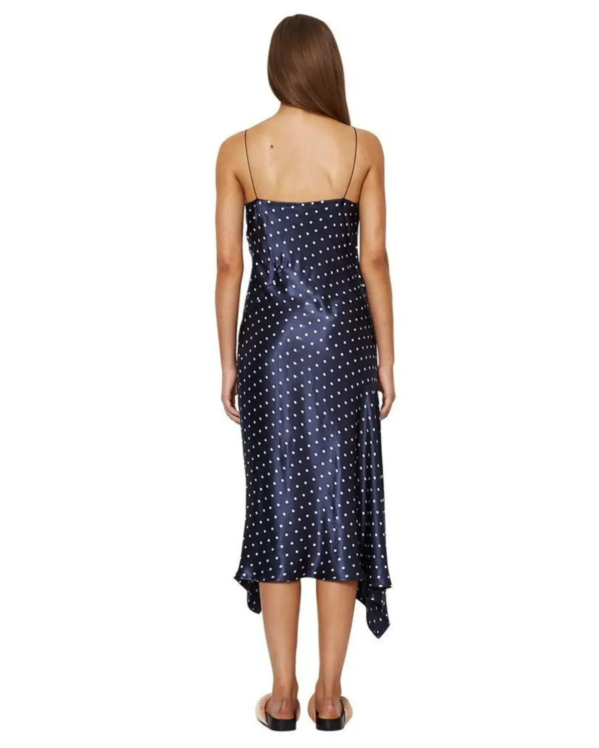 Bec And Bridge Bonjour Midi Dress Blue/Polka Dot Size AU 6 - Image 3