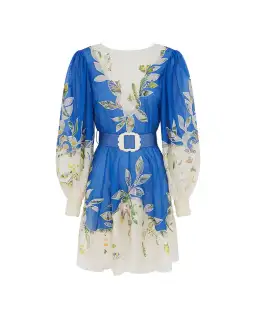 Alemais Rita Embroidered Mini Dress Blue Size XS / AU 6 for rent on The Volte - image 6