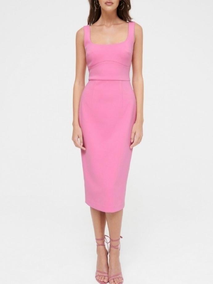 Sheike Mia Midi Dress Pink Size 10 for rent on The Volte - main image