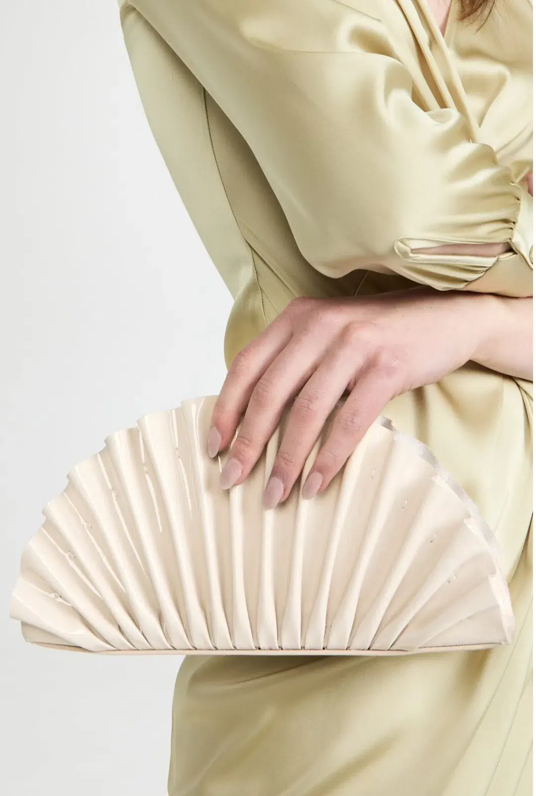 Cult Gaia Nala Mini Clutch Off White for rent on The Volte - main image