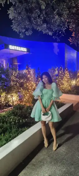 Aje Astrid Tie Back Dress Marine Green Size AU 8 for rent on The Volte - image 5