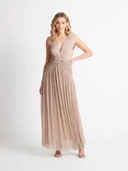 Sheike Eternity Maxi Gown Dress Nude Blush Size 10 for rent on The Volte - image 1