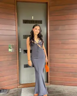 Christopher Esber Triquetra Contoured Tank Dress Grey Size 8 for rent on The Volte - image 4