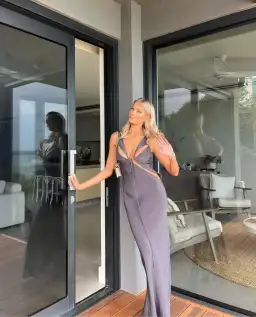 Christopher Esber Triquetra Contoured Tank Dress Grey Size 8 for rent on The Volte - image 2